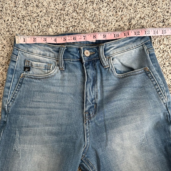 NWOT Kancan split flare mid rise jeans - size 5/26 - Picture 3 of 12